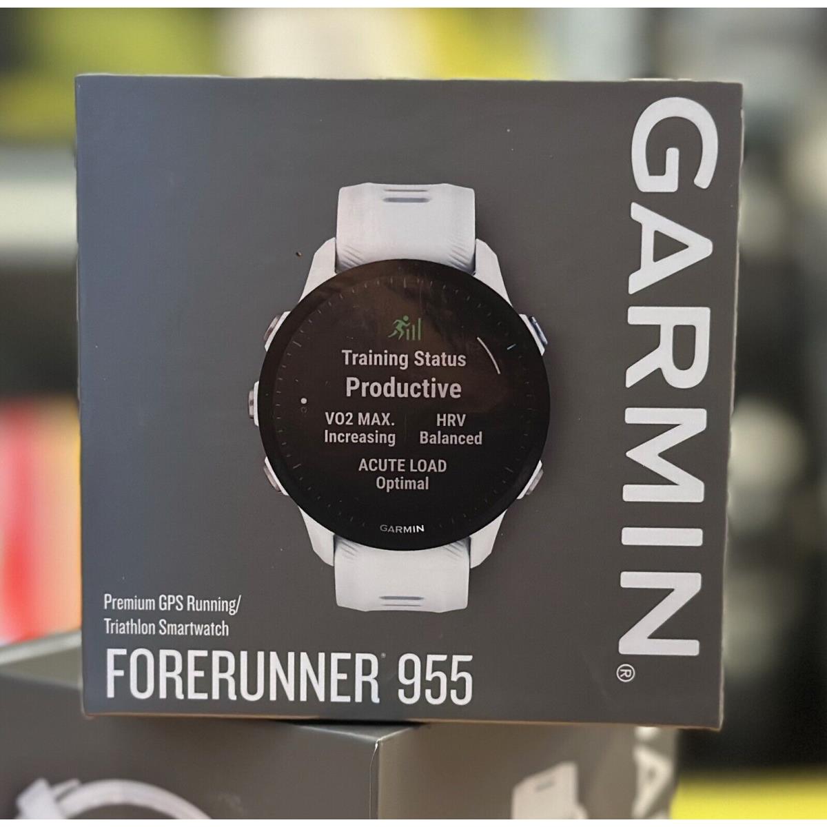 New/sealed Garmin Forerunner 955 Gps Watch - Black Whitestone