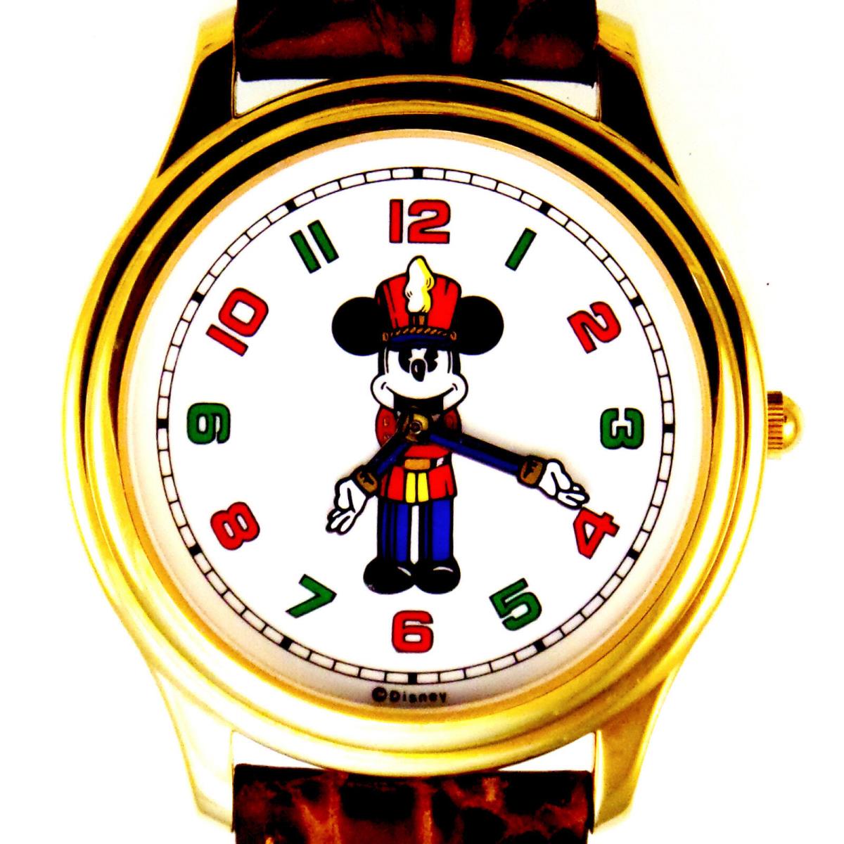 Mickey Disney Nutcracker Toy Soldier Christmas 1991 Ltd Unworn Fossil Watch