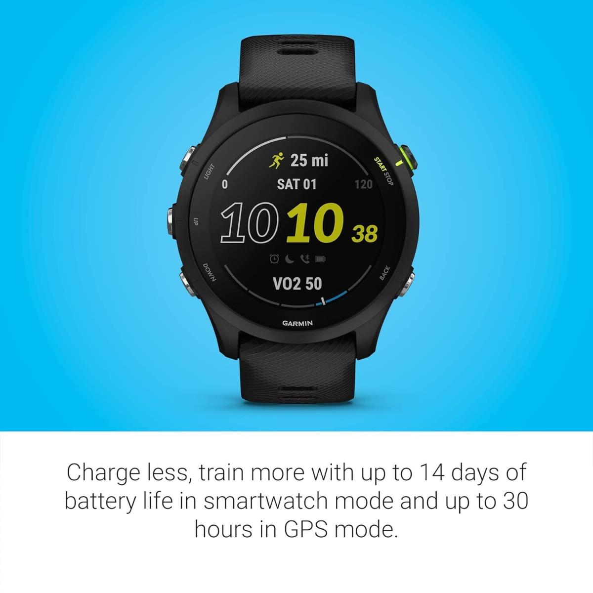 Garmin Forerunner 255 Smartwatch with Music Black - 010-02641-20 46MM