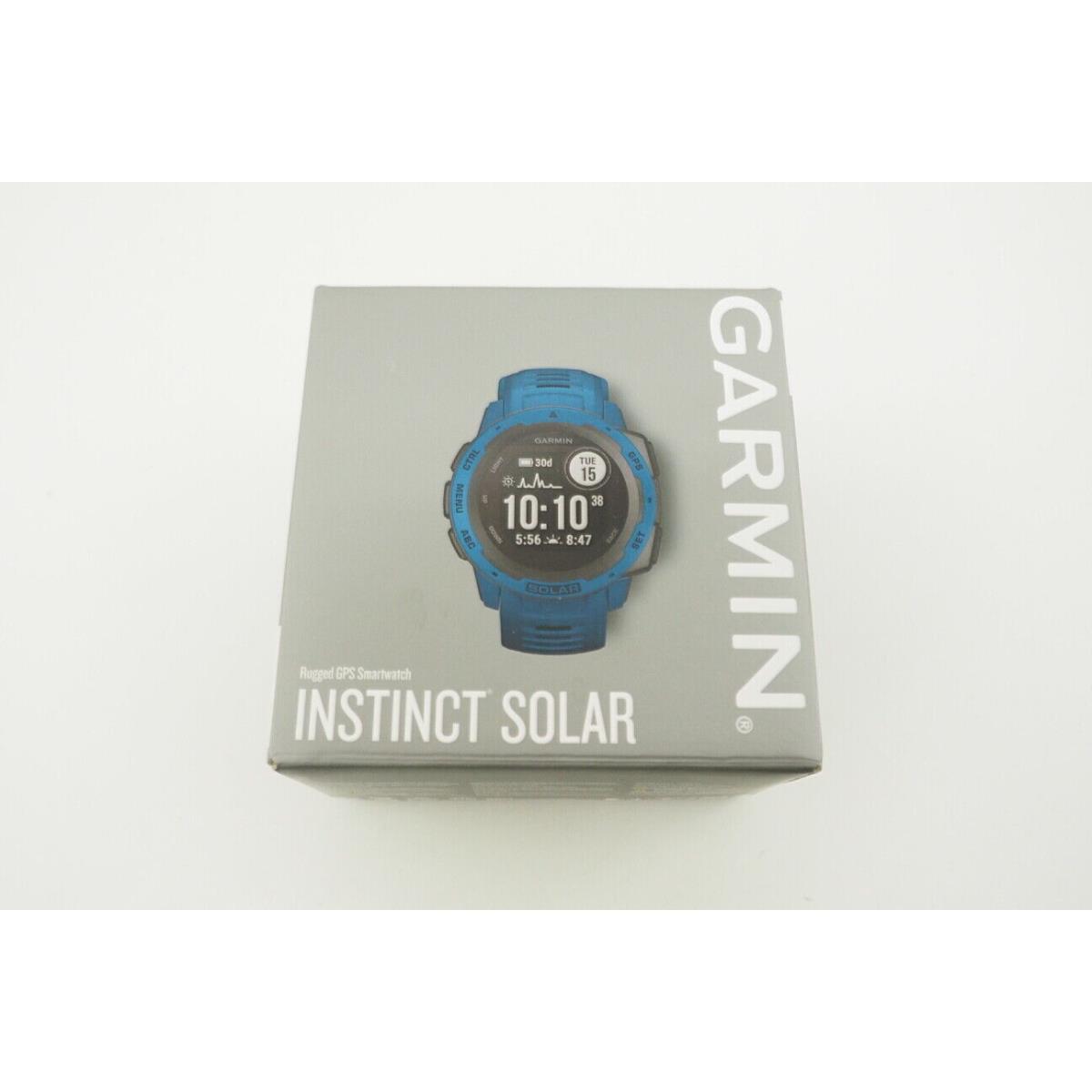 Garmin Instinct Solar Gps Smartwatch + Heart Rate Monitor Blue