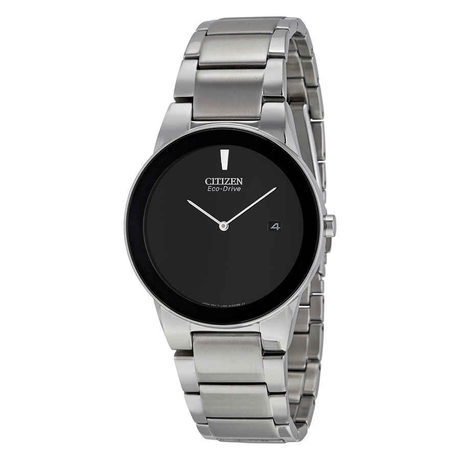 Citizen Axiom Black Dial Men`s Watch - Style /: Stainless Steel