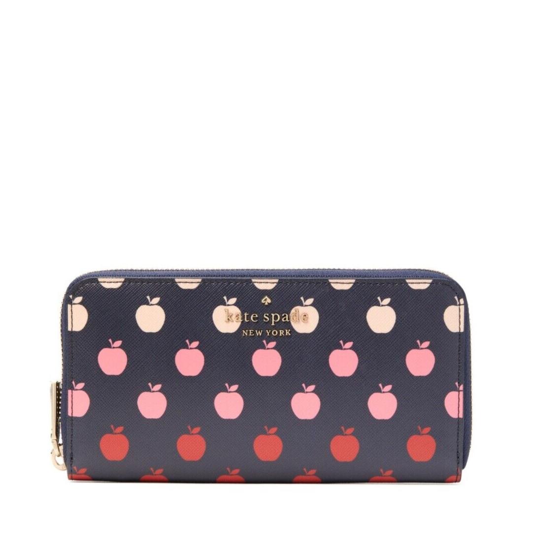 Kate Spade Staci Large Red Apple Continental Wallet Multi K8296-960