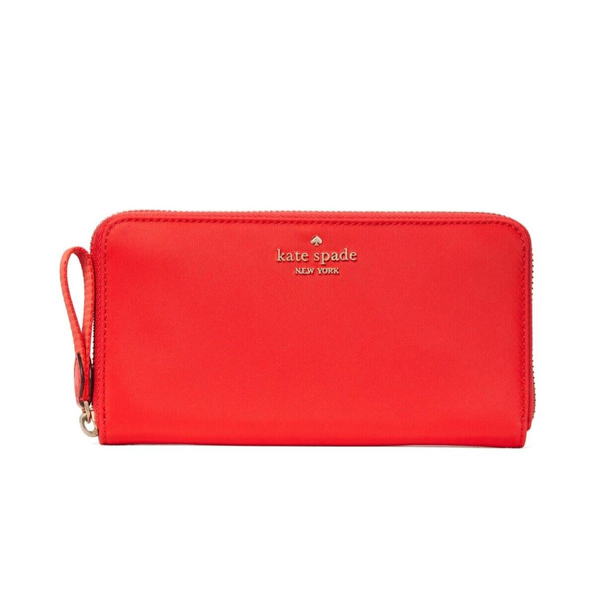 Kate Spade Chelsea Nylon Large Continental Wallet Currant Jam WLR00615