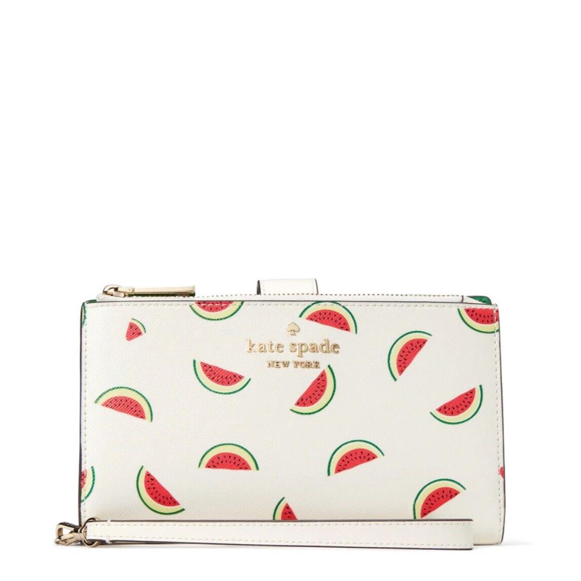 Kate Spade Staci Watermelon Party Phone Wallet Wristlet Cream Multi KC713