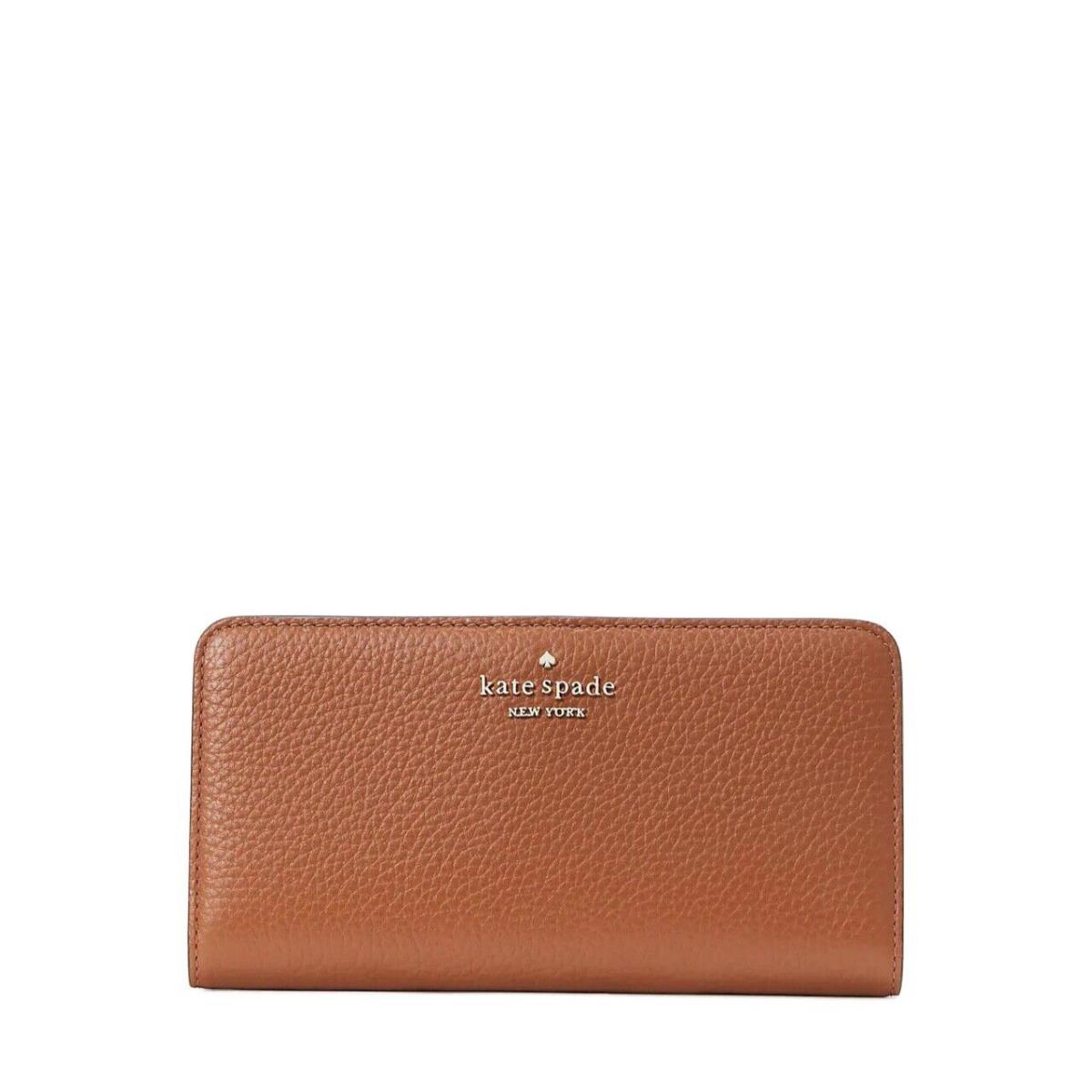 Kate Spade Dumpling Large Slim Bifold Wallet Warm Gingerbread Brown KA575