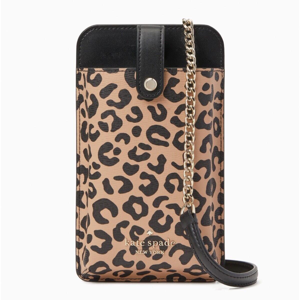 Kate Spade Remi Graphic Leopard Printed North South Phone Crossbody Bag WIR00135