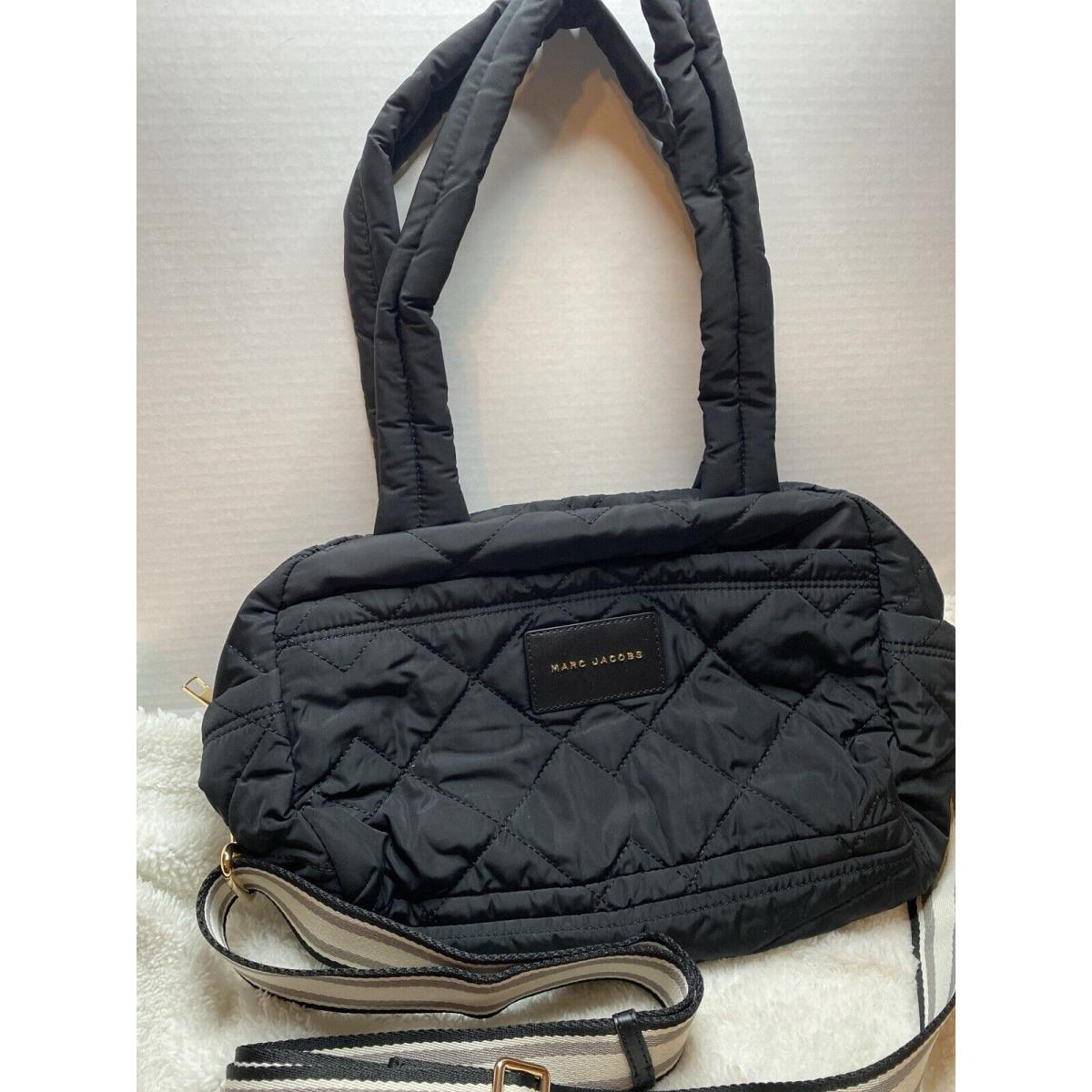 Marc Jacobs Quilted Nylon Black Weekender Tote