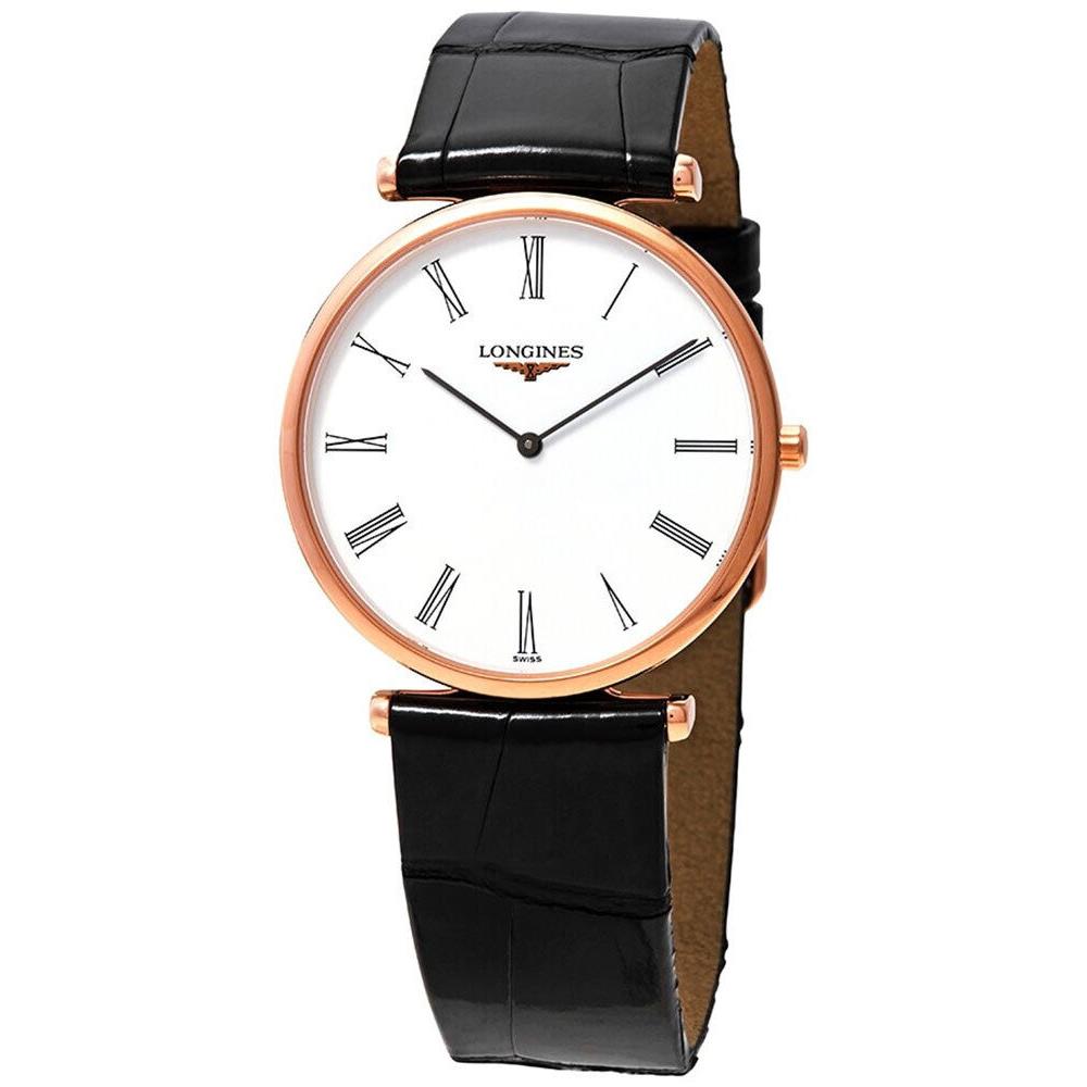 Longines La Grand Classique Rose Gold Pvd Leather Womens Watch L4.709.1.21.2