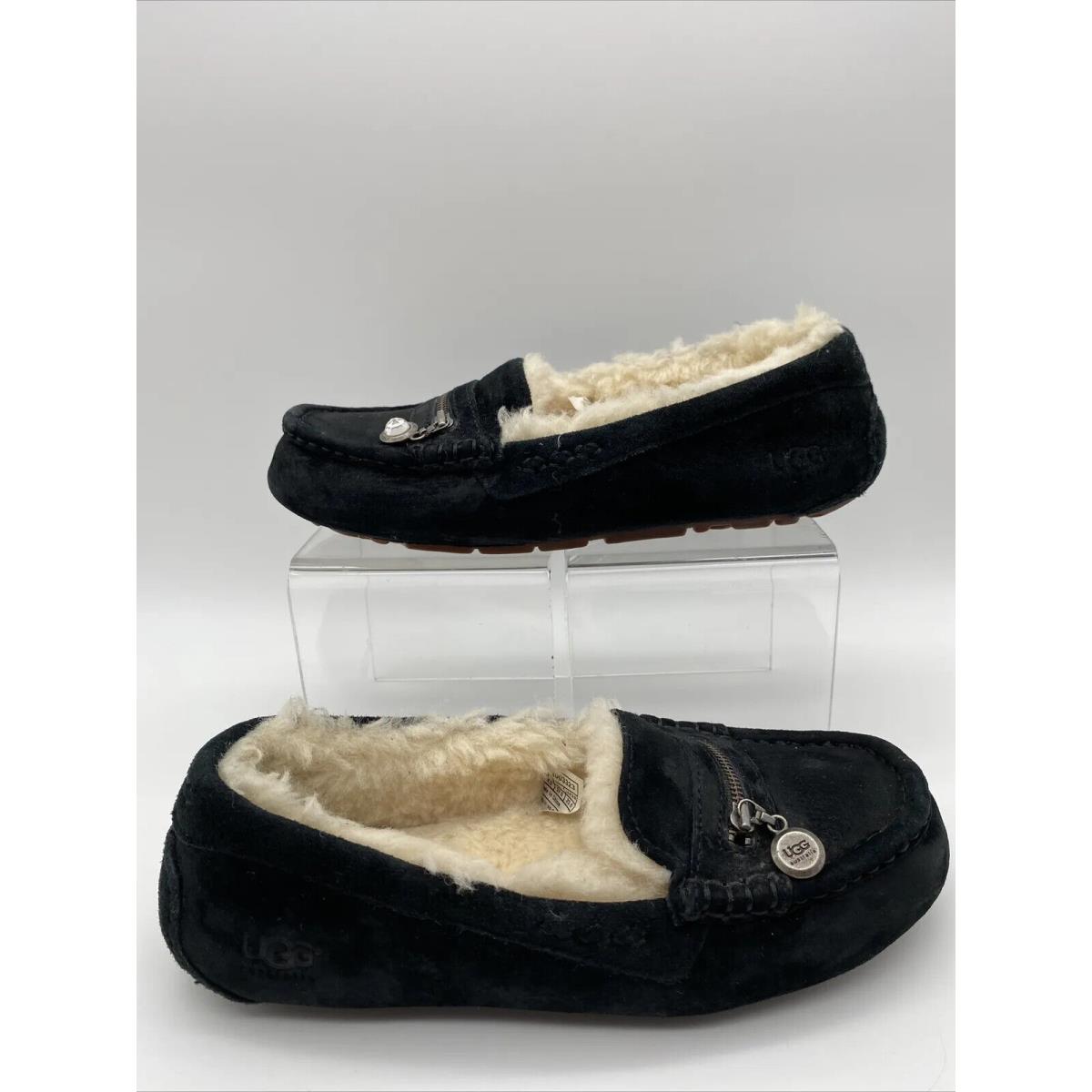 Women Ugg Ansley Charm 1003323 Black Flat Shoes