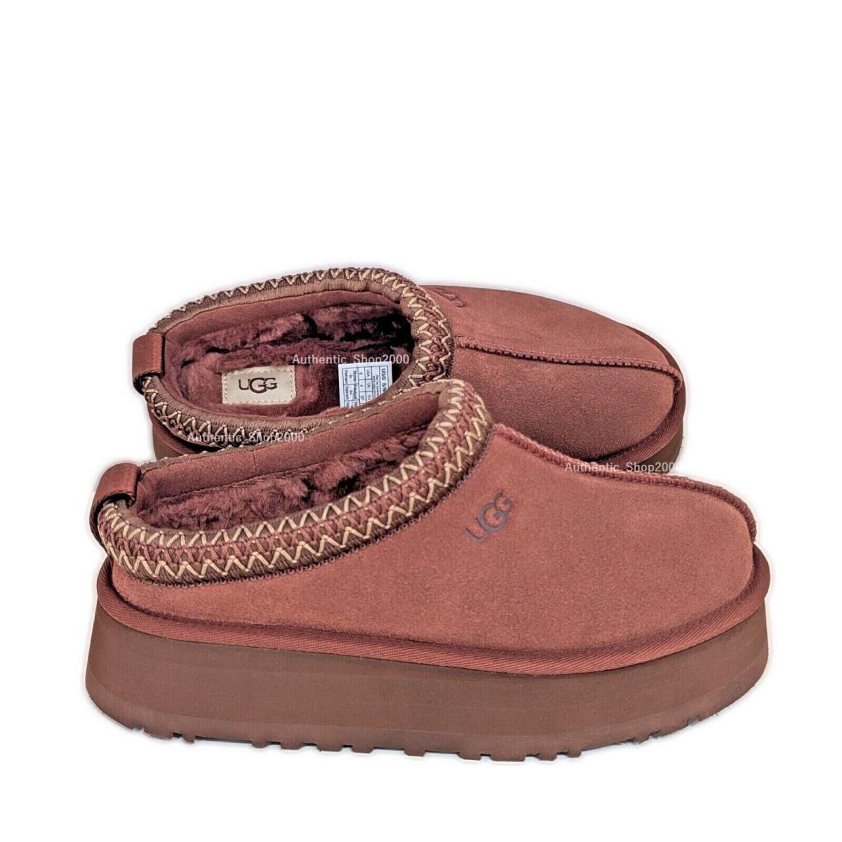 Ugg Brand Women`s Tazz Platform Slipper Shoes Red Jasper