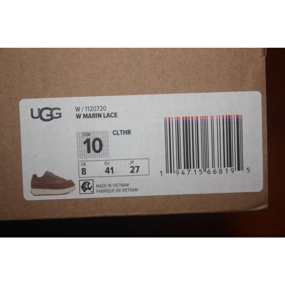 Ugg Women Marin Lace Sneakers Chestnut Leather Ship Free US Fast