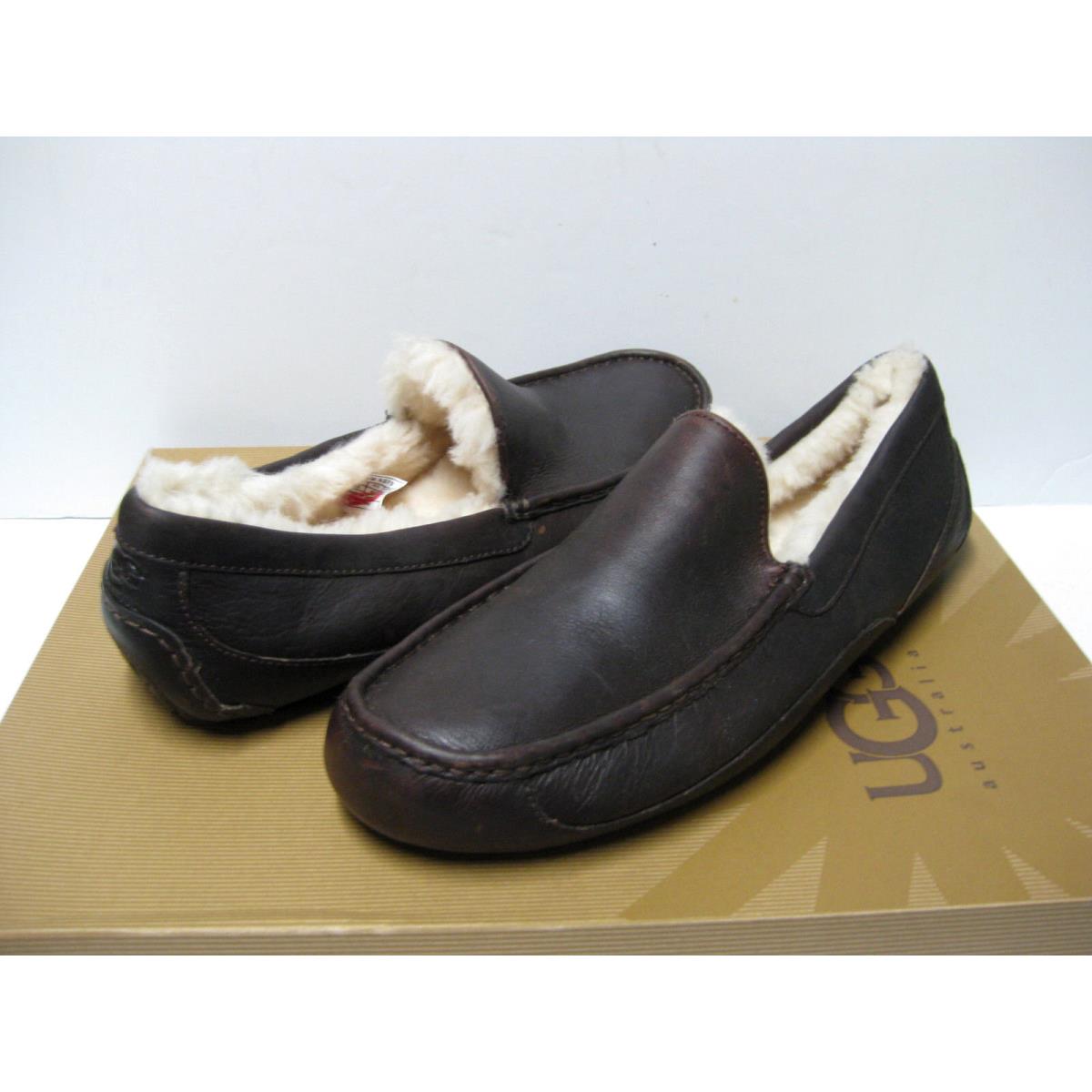 Ugg Ascot Men Slipper Leather China Tea US 13 /uk 12 /eu 46