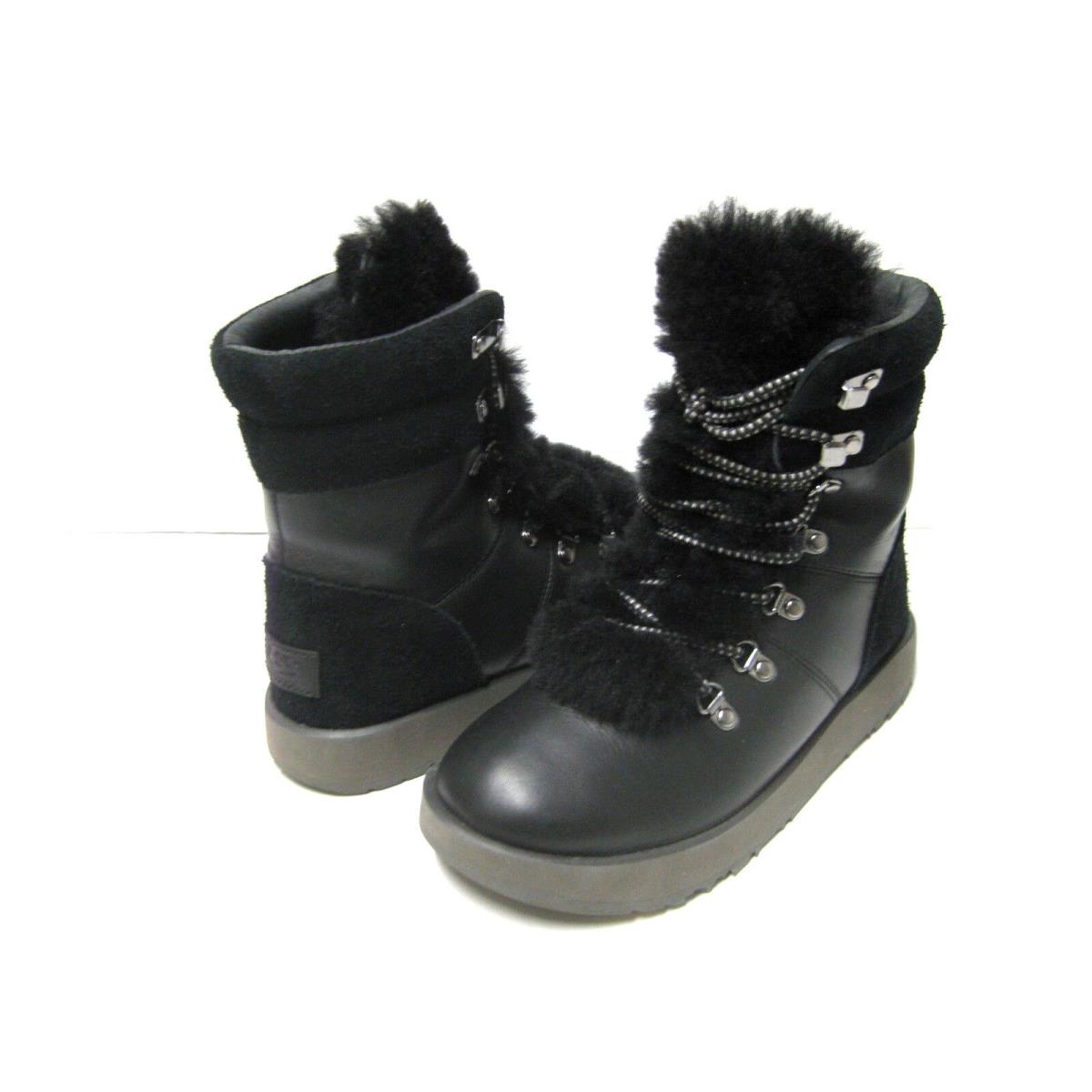 Ugg Viki Waterproof Women Short Boots Leather Black US 5.5 /uk 4 /eu 36.5 /JP235