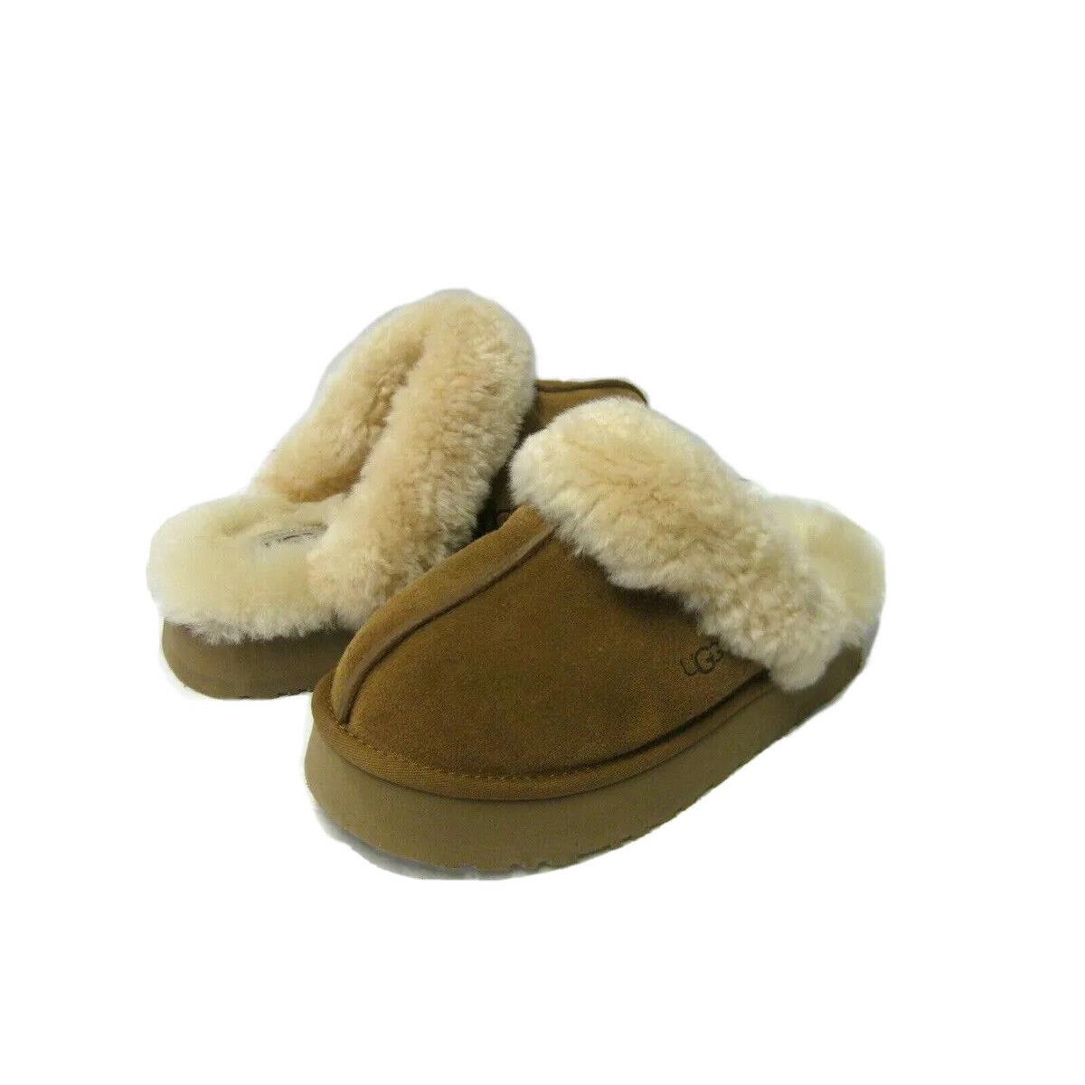 Ugg Disquette Women Slippers Suede Chestnut US 10 /uk 8 /eu 41