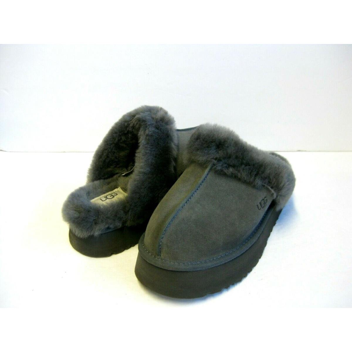 Ugg Disquette Women Slippers Suede Charcoal US 10 /uk 8 /eu 41