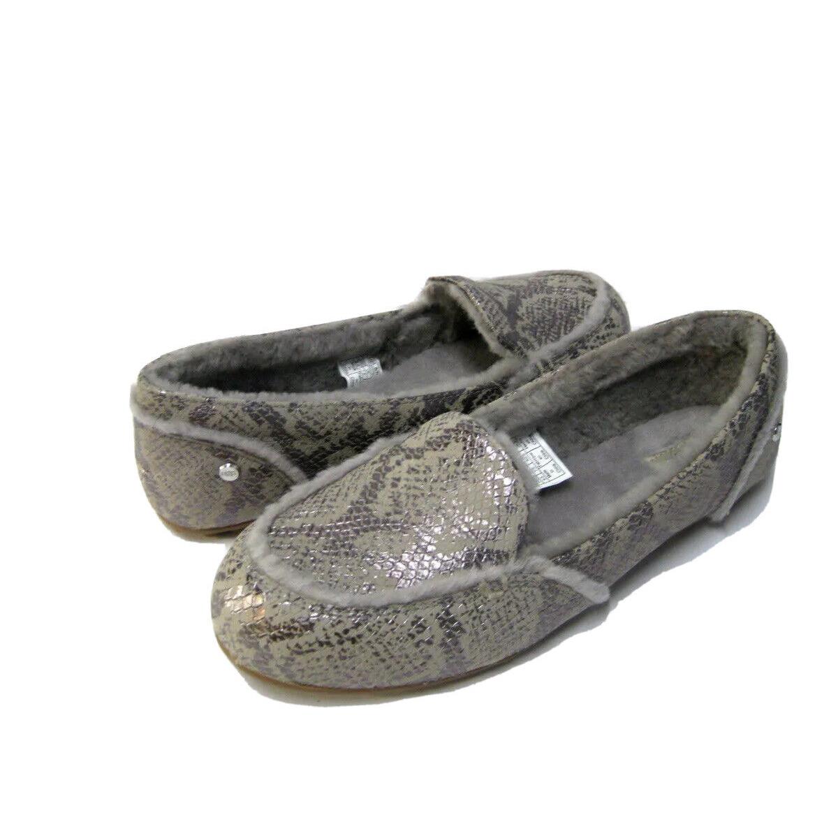 Ugg Hailey Metallic Snake Women Shoes Suede Sliver US 9.5 /uk 7.5 /eu 40.5