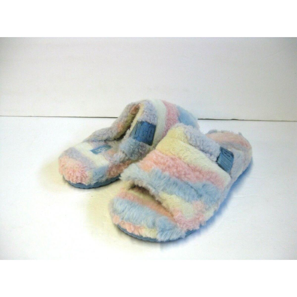 Ugg Fluff You Collage All Gender Slipper Pride Stripes US Men 8 / Women 10