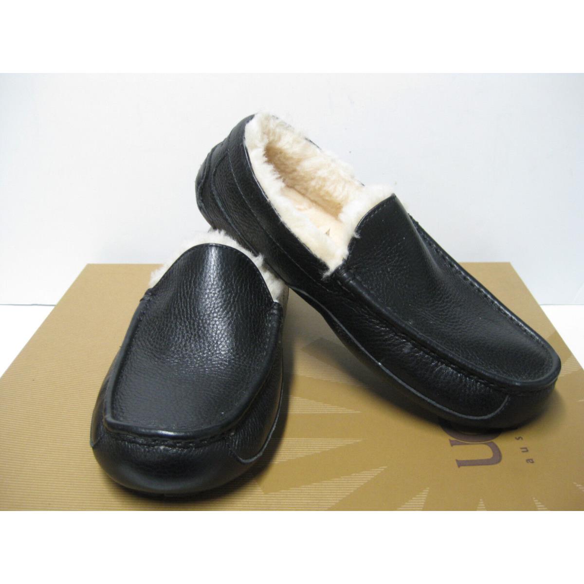 Ugg Ascot Men Slipper Leather Black US 9 /uk 8 /eu 42 /jp 27