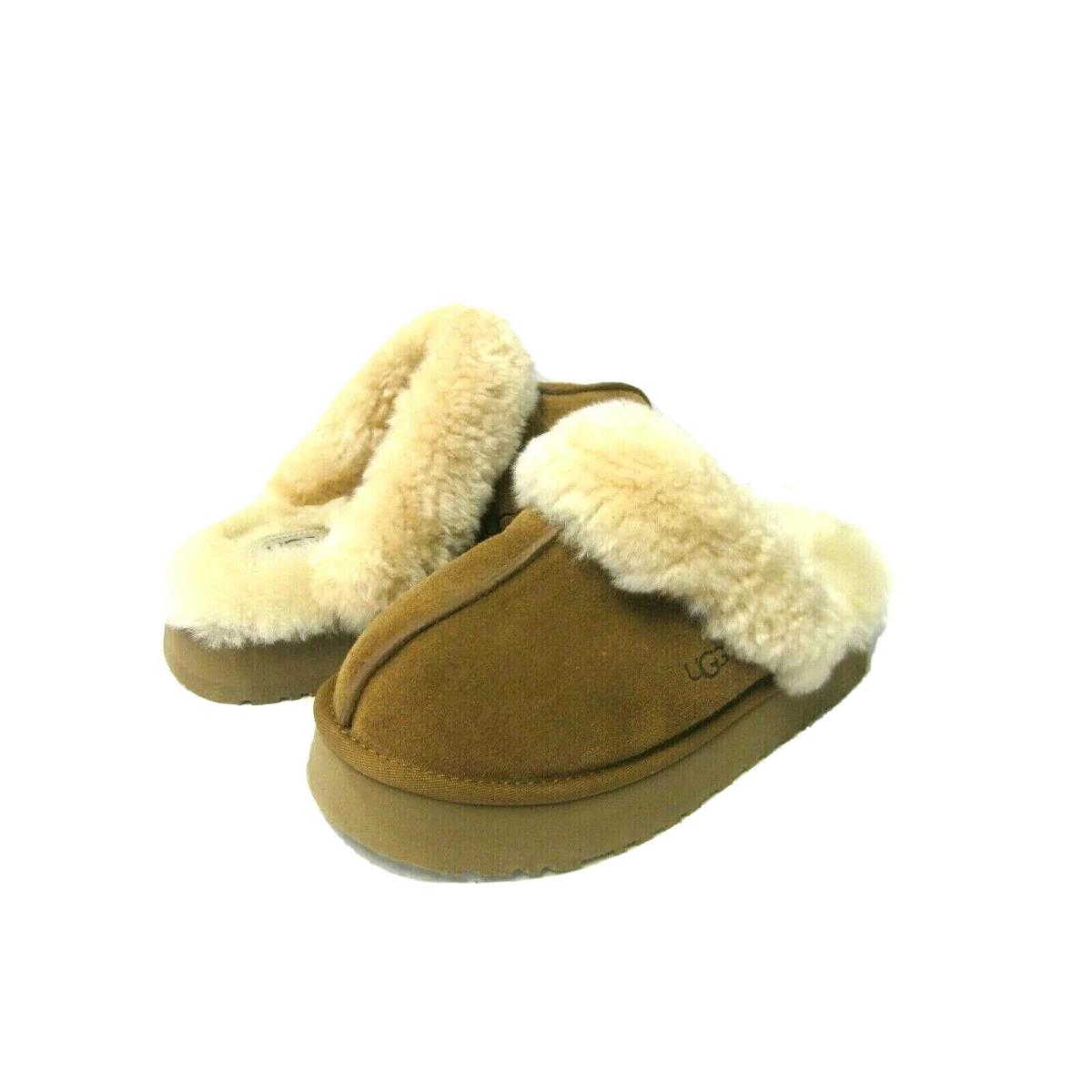 Ugg Disquette Women Slippers Suede Chestnut US 7 /uk 5 /eu 38 /jp 24