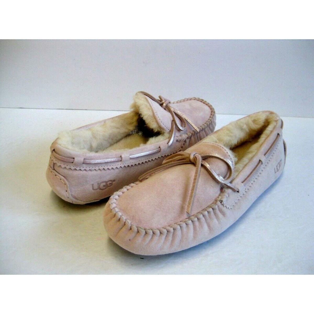 Ugg Dakota Metallic Women Slipper Suede Seashell Pink US 10 /uk 8 /eu 41