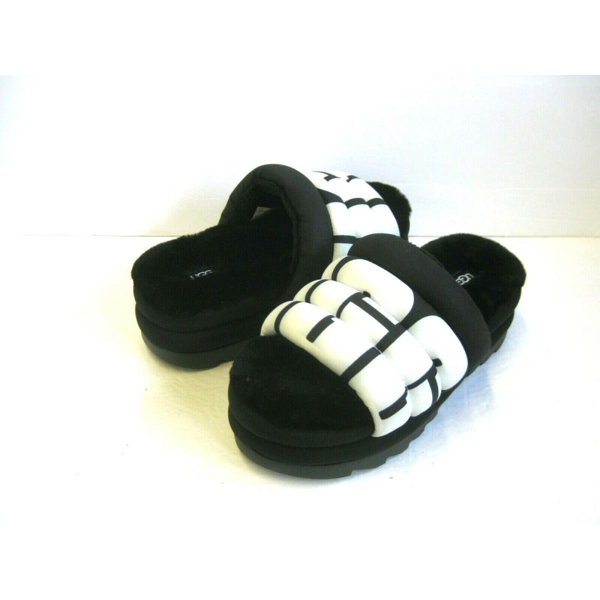 Ugg Maxi Slide Logo Women Shoes Black US 8 /uk 6 /eu 39