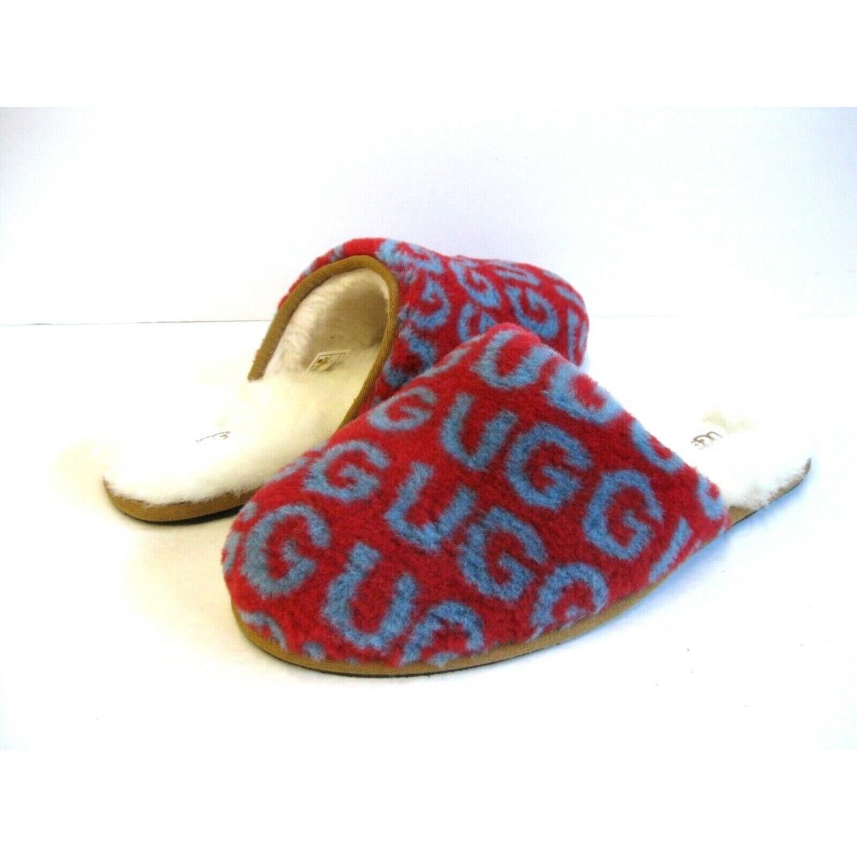 Ugg Scuff Pop Men Slippers Suede Red /bluee US 10 /uk 9 /eu 43