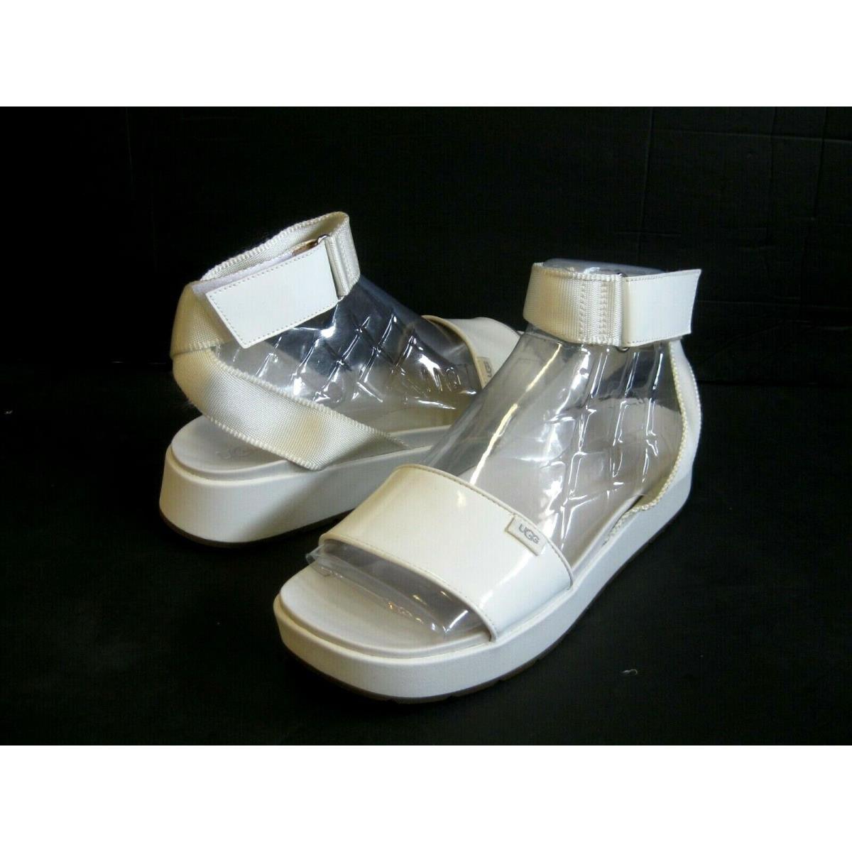 Ugg Lennox Women Sandals White Patent Leather US 9 /uk 7 /eu 40