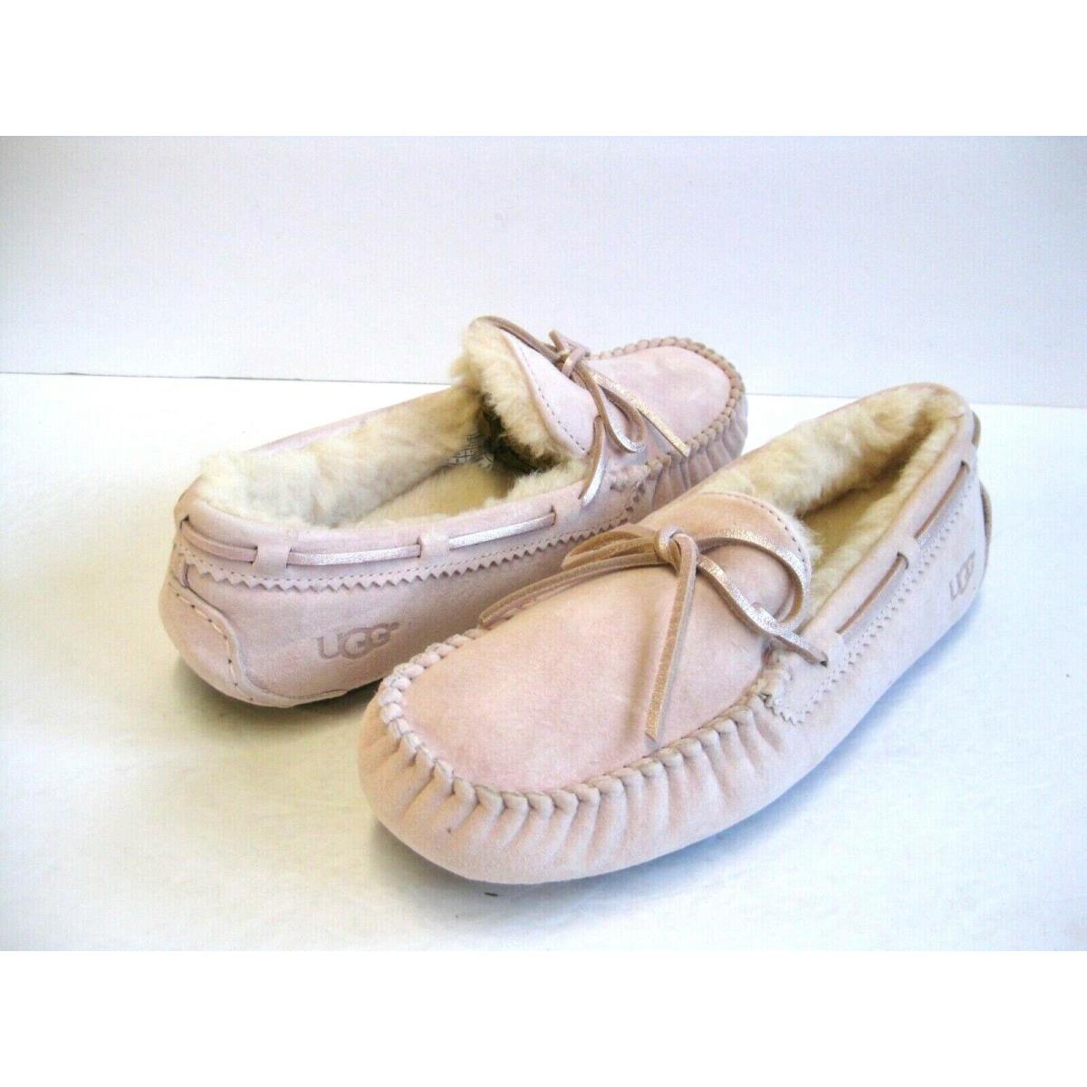 Ugg Dakota Metallic Women Slipper Suede Seashell Pink US 6 /uk 4 /eu 37 /jp 23