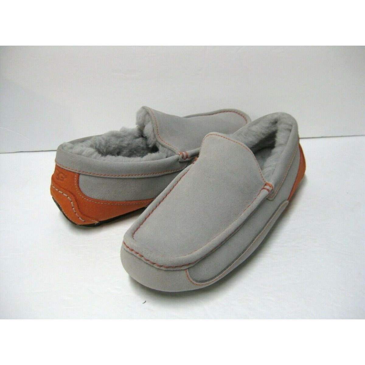 Ugg Ascot Limited Edition Men Slipper Suede Grey/orange US 8 /uk 7 /eu 41 /jp 26