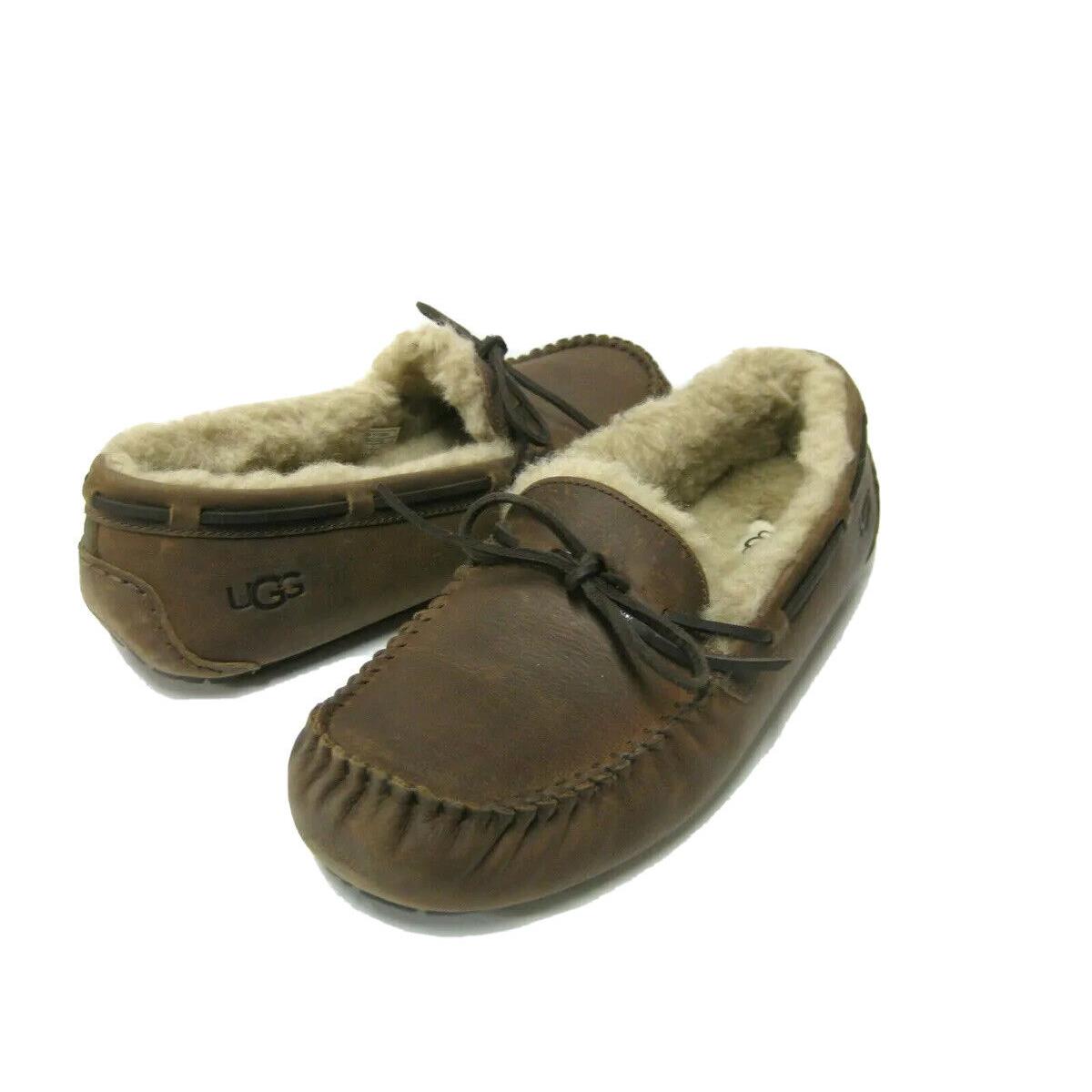 Ugg Olsen Men Slippers Leather Tan US 10 /uk 9 /eu 43 - Tan