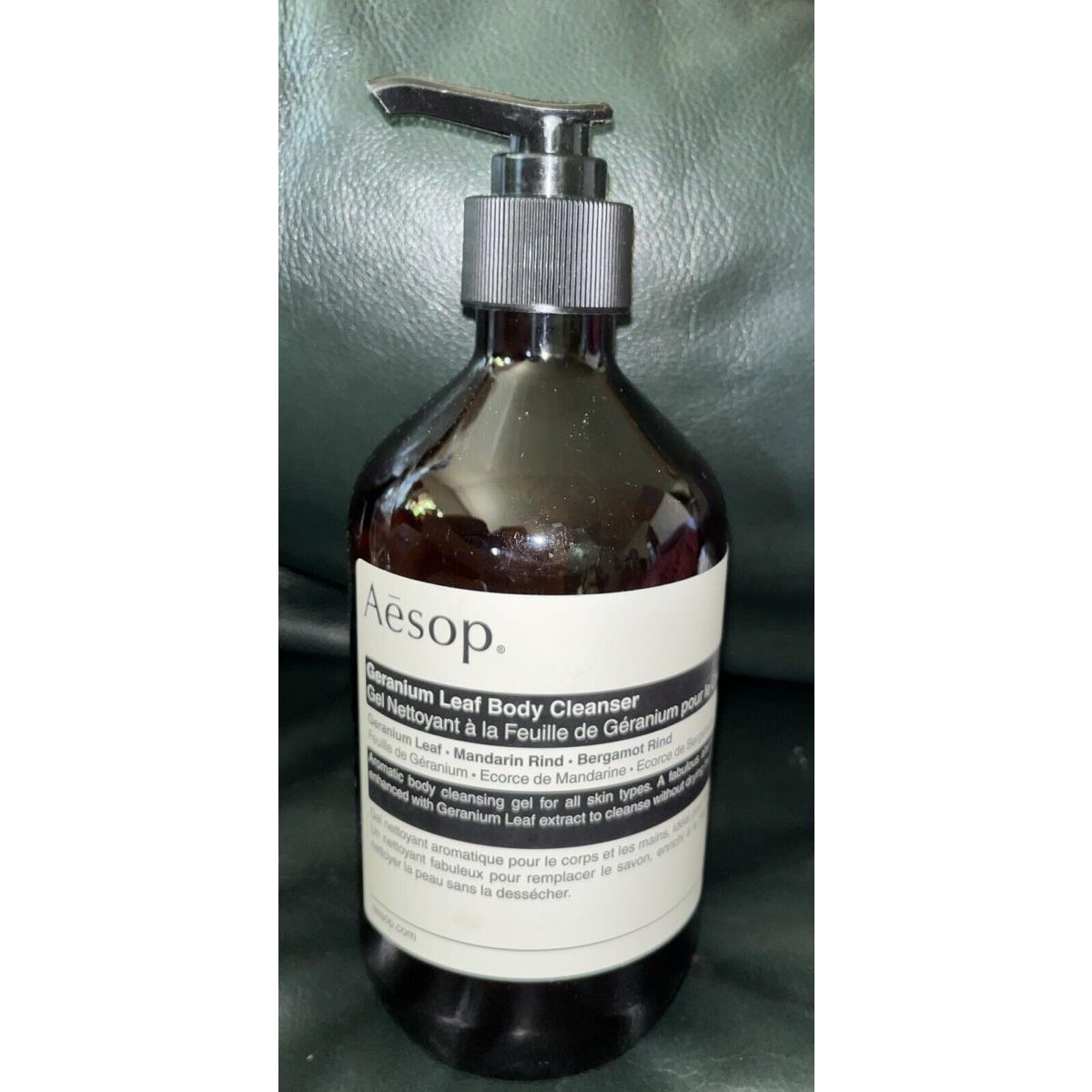 Geranium Leaf Body Cleanser by Aesop For Unisex - 16.9 oz Shower Gel