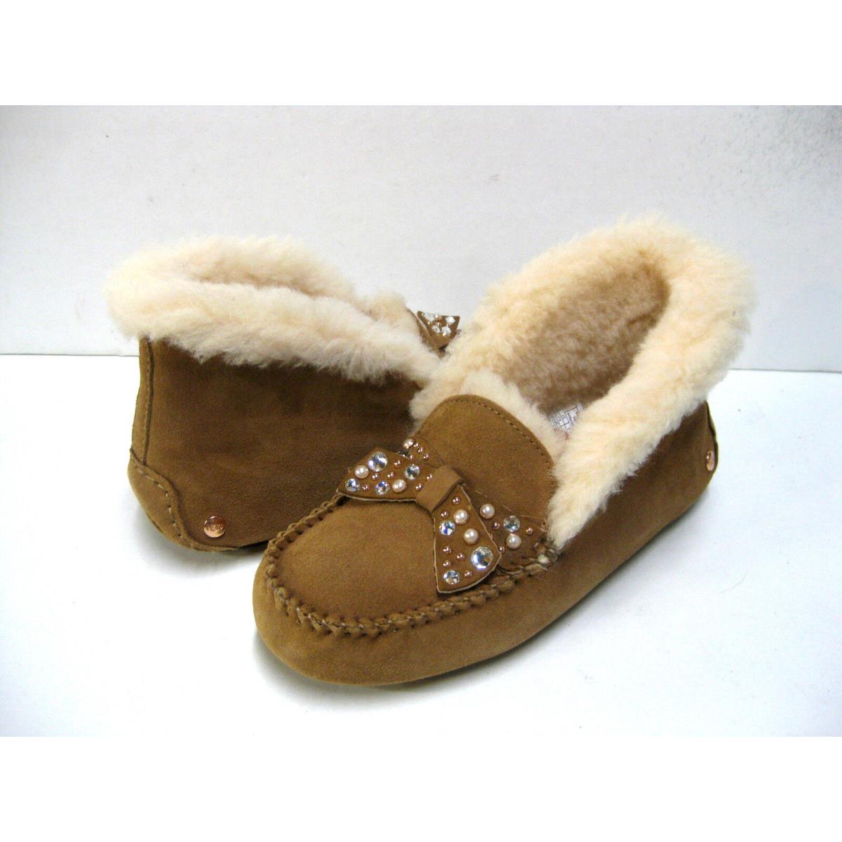 Ugg Alena Brillinat Women Slipper Suede Chestnut US 6 / UK 4.5 /eu 37 /jp 23