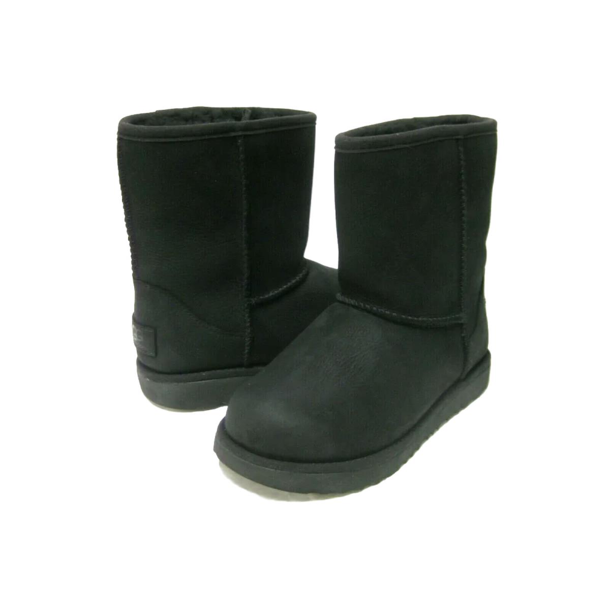 Ugg Classic Short II WP Kid Boots Black Leather US 3 /uk 2 /eu 35 /jp 22