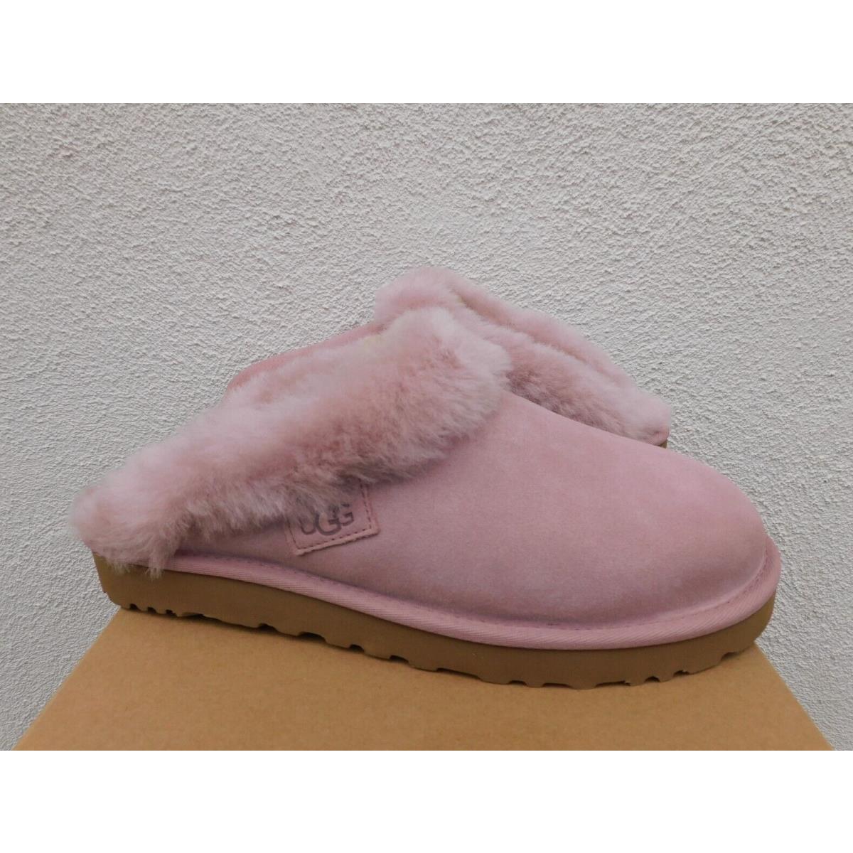 Ugg Cluggette Lavender Suede/ Sheepskin Cuff Slippers Women US 10/ Eur 41