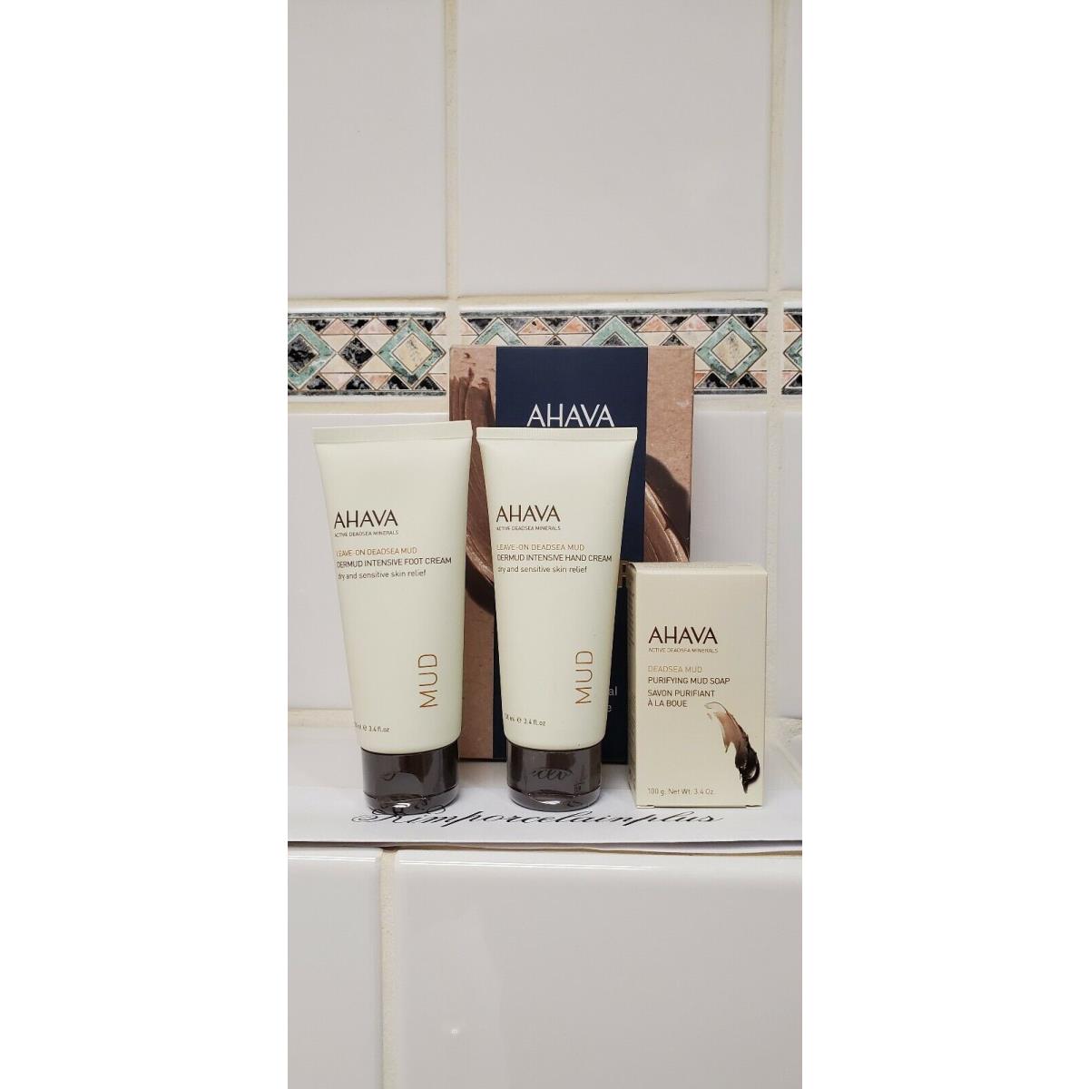 Ahava Deadsea Mud Dermud Intensive Foot-hand-soap Set Mud Trial Set