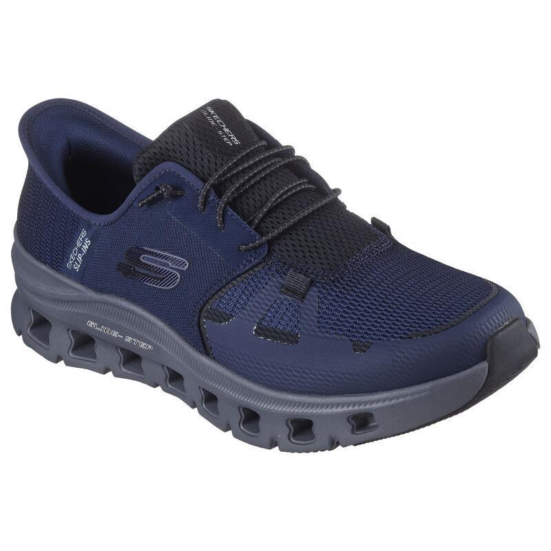 Mens Skechers Slip-ins: Glide-step Pro Navy Charcoal Knit Shoes - Blue