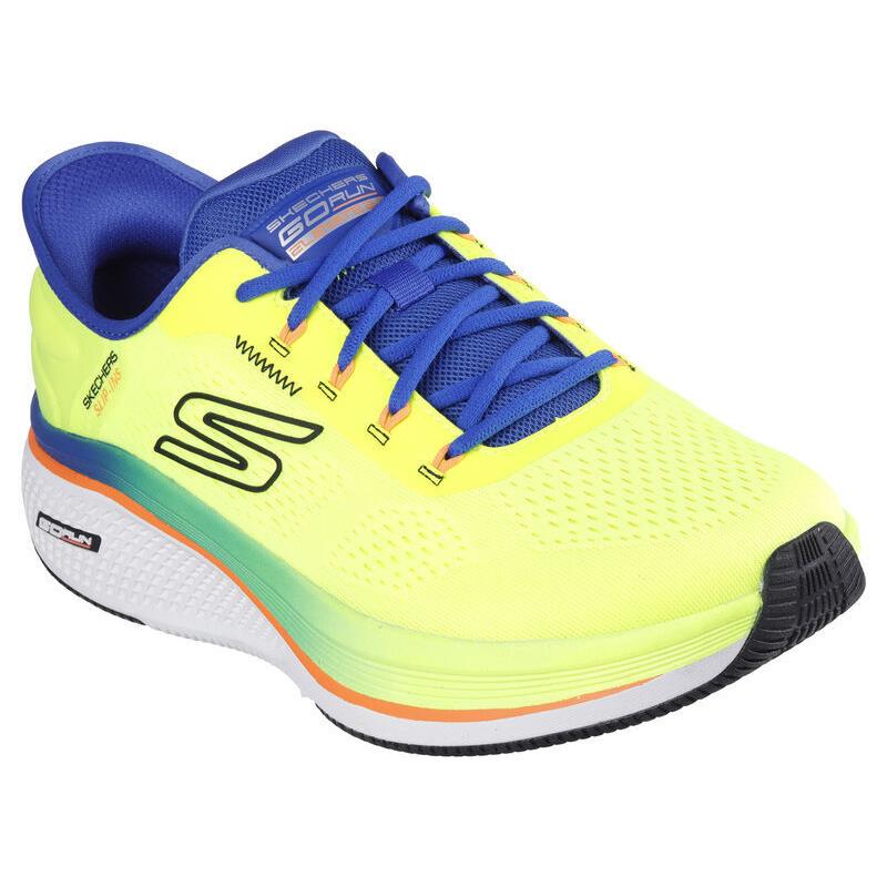 Mens Skechers Slip-ins: GO Run Elevate 2.0 - Banyan Yellow Blue Mesh Shoes - Yellow