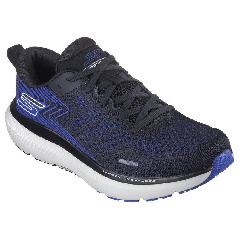 Mens Skechers GO Run Ride 11 Black Blue Mesh Shoes