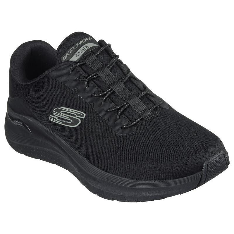 Mens Skechers Arch Fit 2.0 - Upperhand Black Mesh Shoes