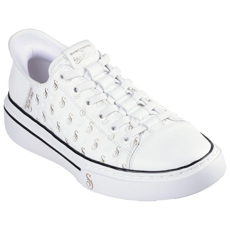 Mens Skechers Slip-ins: Snoop One - Low Dogg S-print White Leather Shoes - White