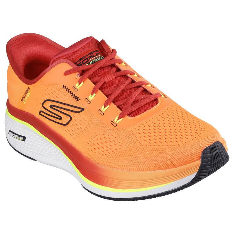 Mens Skechers Slip-ins: GO Run Elevate 2.0 - Banyan Orange Mesh Shoes - Orange