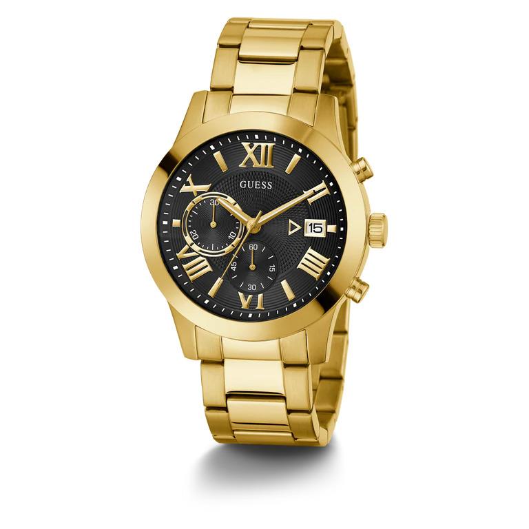 Guess W0668G8 Men`s Gold Tone Chronograph Watch 48mm