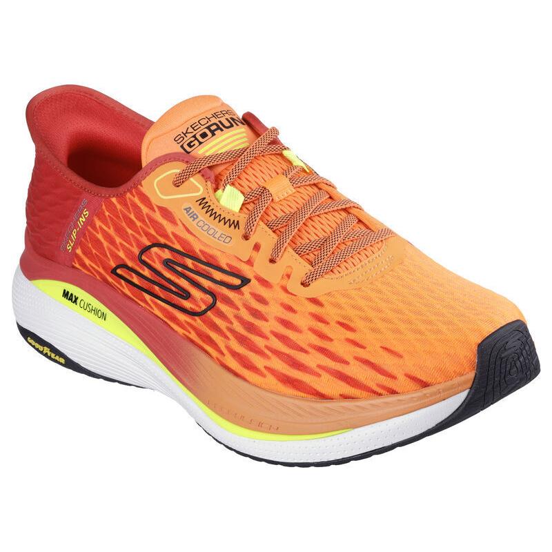 Mens Skechers Slip-ins: Max Cushioning Propulsion-vitality Orange Mesh Shoes - Orange