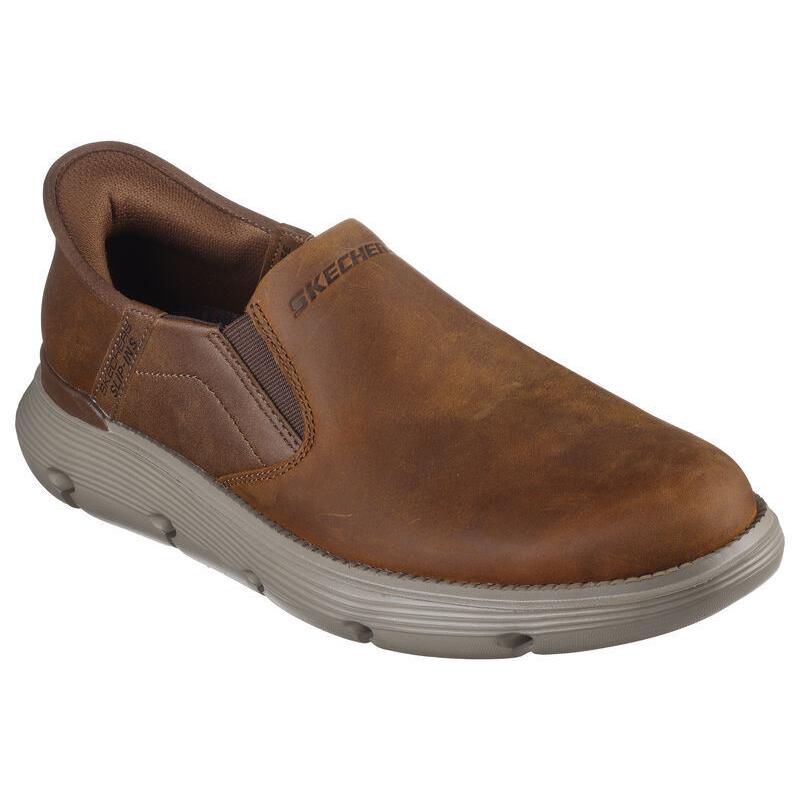 Mens Skechers Slip-ins: Garza - Albers Brown Leather Shoes