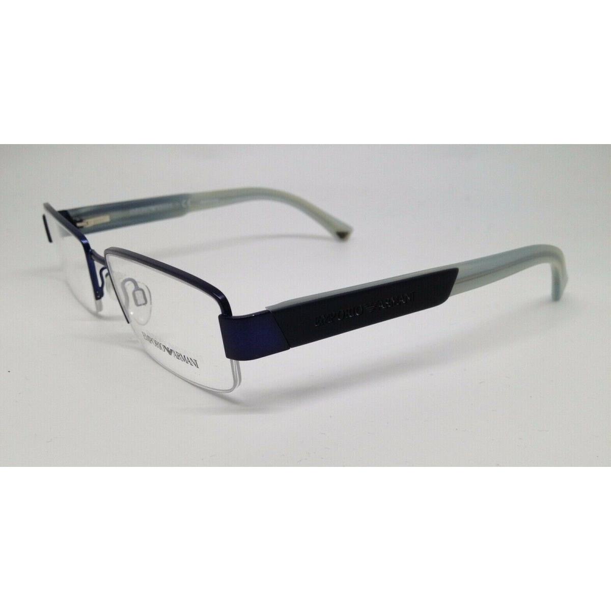 Emporio Armani EA 1001 Blue 3018 Semi Rimless Eyeglasses Frame 52-17-135