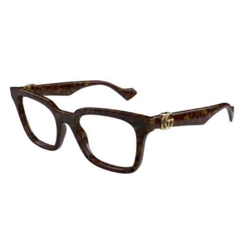 Gucci GG1728O 002 Havana Square Cat Eye Women`s Eyeglasses