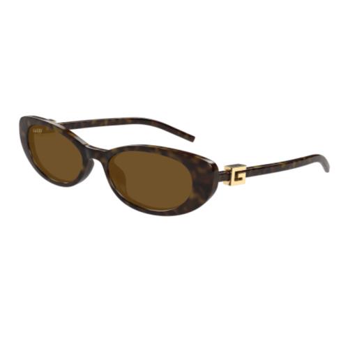 Gucci GG1681S 004 Havana/brown Oval Cat Eye Women`s Sunglasses