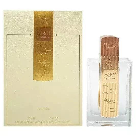 Lattafa Angham Eau de Parfum Spray For Unisex 3.4 Ounce Box