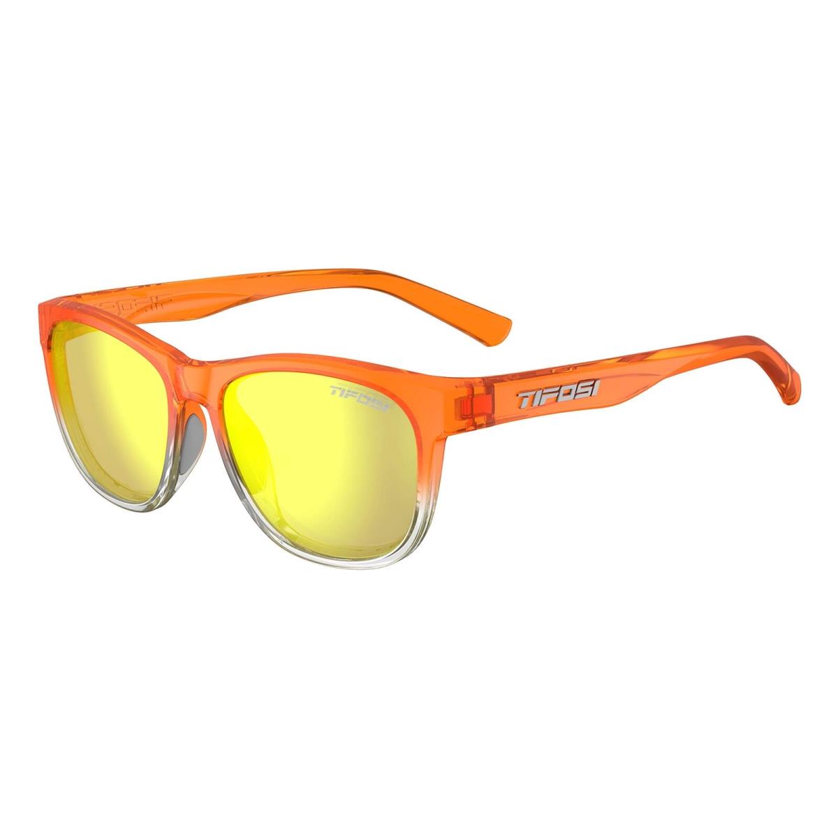 Tifosi Swank Sunglasses Orange Rush/smoke Yellow Mirror Lenses