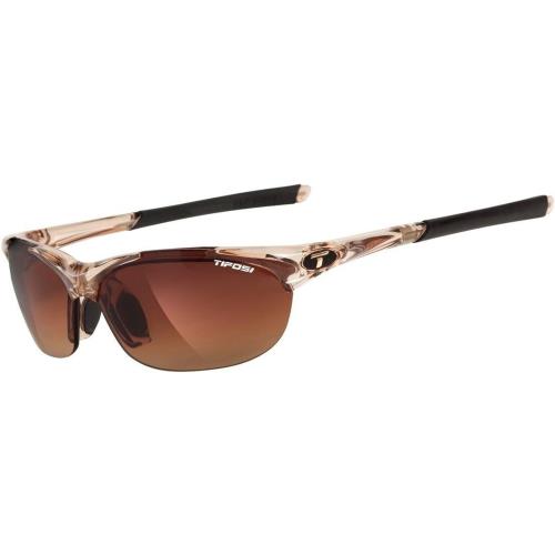 Tifosi Wisp Crystal Brown Frame/brown Gradient Ac Red and Clear Lens